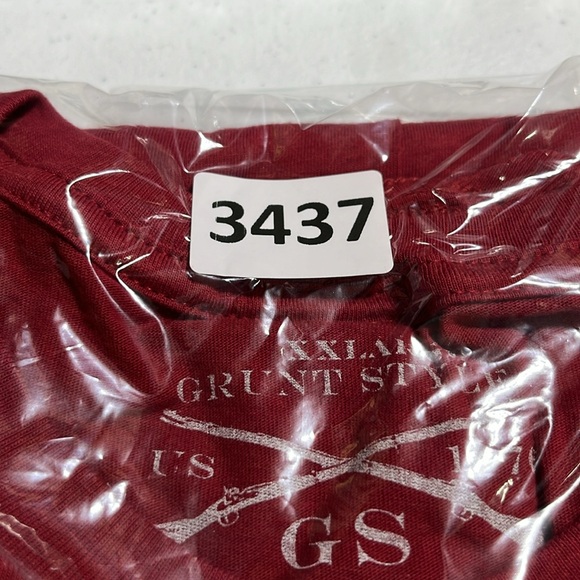 Grunt Style T-Shirt Flight 93 Burgundy Red XXL - Picture 10 of 10